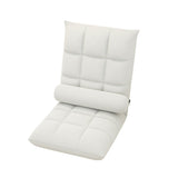 Floor Lounge Sofa Bed Chair with Lumbar Pillow Folding Adjustable Cushion - White - Extra Image
