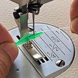 5PCS Plastic Needle Threader Tool for Sewing Machine Quick Lead Garment Sewing - Green - Top-Down View