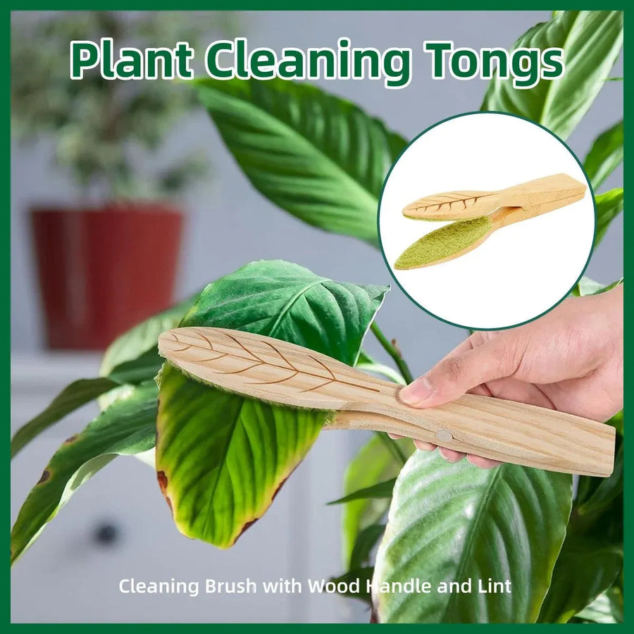 Portable Handheld Leaf Cleaning Brush for Potted Plants and Garden Care Tool