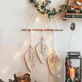 Leaf Shape Boho Handmade Macrame Wall Hanging Knitting Cotton Rope Home Decor