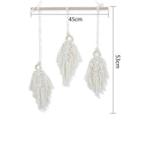 Leaf Shape Boho Handmade Macrame Wall Hanging Knitting Cotton Rope Home Decor