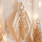 Leaf Shape Boho Handmade Macrame Wall Hanging Knitting Cotton Rope Home Decor