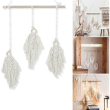 Leaf Shape Boho Handmade Macrame Wall Hanging Knitting Cotton Rope Home Decor