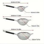 3pcs Stainless Steel Strainer Sifter for Soya Milk Flour Tea Juice Leak Proof