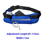 Hands Free Dog Leash Adjustable Lead with Waist Belt Bag for Walking Jogging Running - Black+Grey