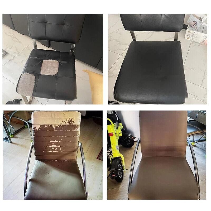 2X Self Adhesive Leather Repair Patches Kit for Sofa Couch Auto Interior Use - Brown