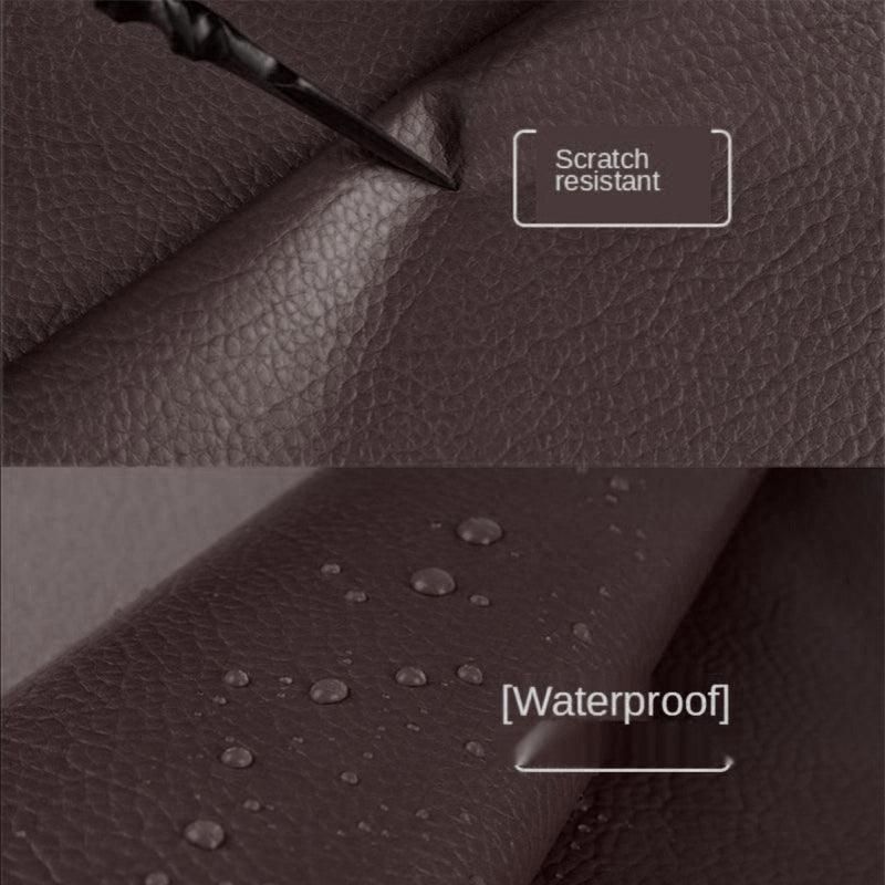 2X Self Adhesive Leather Repair Patches Kit for Sofa Couch Auto Interior Use - Dark Grey