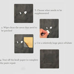 2X Self Adhesive Leather Repair Patches Kit for Sofa Couch Auto Interior Use - Khaki