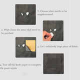 2X Self Adhesive Leather Repair Patches Kit for Sofa Couch Auto Interior Use - Khaki - 45-Degree Angle