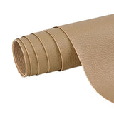 2X Self Adhesive Leather Repair Patches Kit for Sofa Couch Auto Interior Use - Khaki - Close-Up Angle