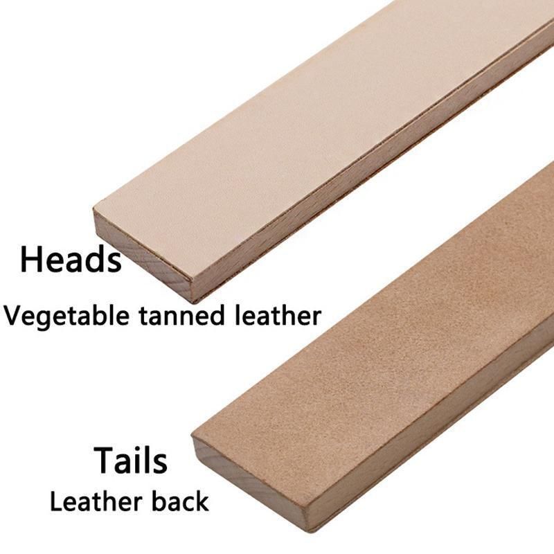 Dual Sided Leather Strop Knife Sharpening Paddle with Green Polishing Compound