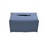 Large Size Tissue Box Dispenser Paper Holder Napkin Case Pu Leather Cover - Blue