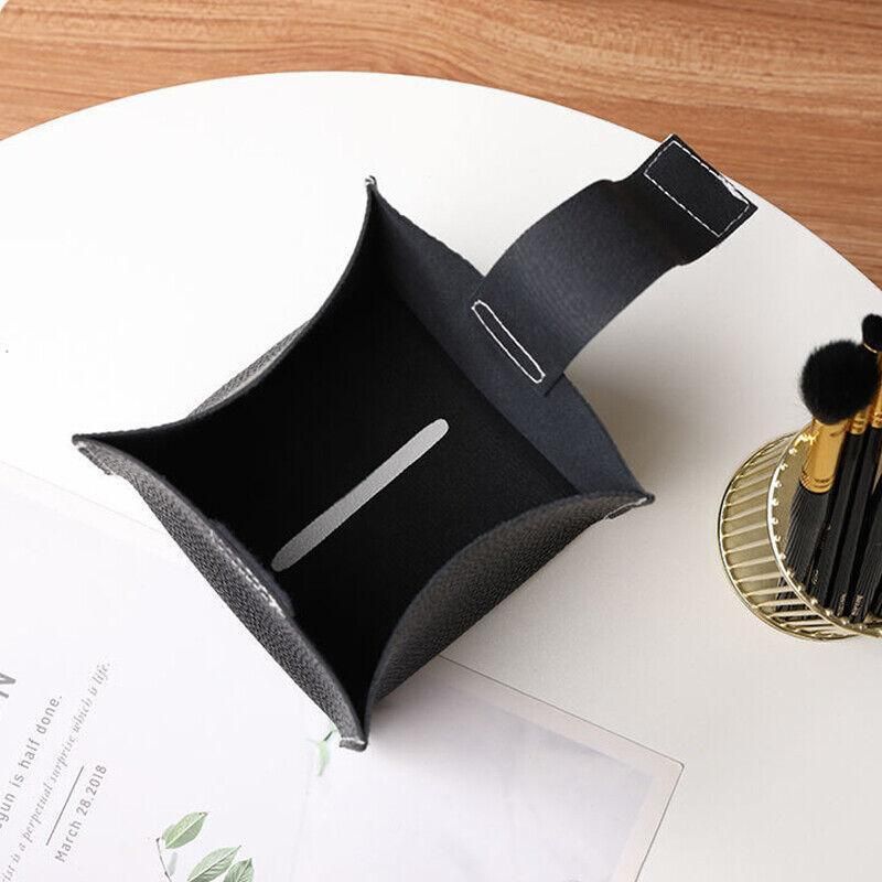 Large Size Tissue Box Dispenser Paper Holder Napkin Case Pu Leather Cover - Pink