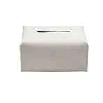Large Size Tissue Box Dispenser Paper Holder Napkin Case Pu Leather Cover - White