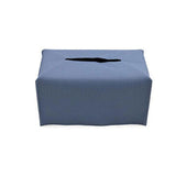 Large Size Tissue Box Dispenser Paper Holder Napkin Case Pu Leather Cover - White - Rear View