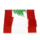 Large Lebanon Lebanese Flag Heavy Duty Outdoor Lb 90X150Cm - 3X5Ft - Side View