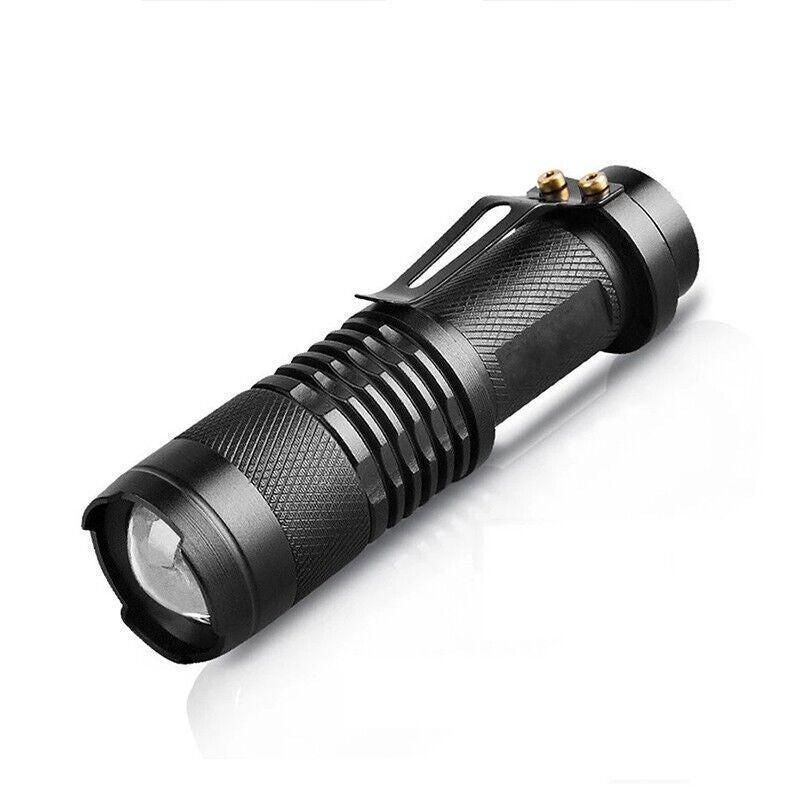 5/10x Mini Q5 LED Flashlight Torch Adjustable Focus Zoom Light Lamp 1200LM - 5PCS