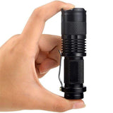 5/10x Mini Q5 LED Flashlight Torch Adjustable Focus Zoom Light Lamp 1200LM - 5PCS - Side View