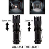 5/10x Mini Q5 LED Flashlight Torch Adjustable Focus Zoom Light Lamp 1200LM - 5PCS - 45-Degree Angle