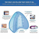 Knee Support Ergonomic Memory Foam Leg Pillow Cushion Washable Cover - 45-Degree Angle
