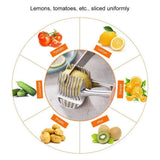 Multifunctional Lemon Tomato Fruit Slicer Cutter Tool with Handle for Household - Rear View