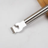 Lemon Zester Grater Knife Tool Stainless Steel with Channel Garnish Citrus Lime - Black