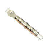 Lemon Zester Grater Knife Tool Stainless Steel with Channel Garnish Citrus Lime - Silver - Close-Up Angle