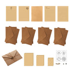 5 Set Vintage Cowhide Letter Paper Envelope Stationery Writing Set for Gifts - 1