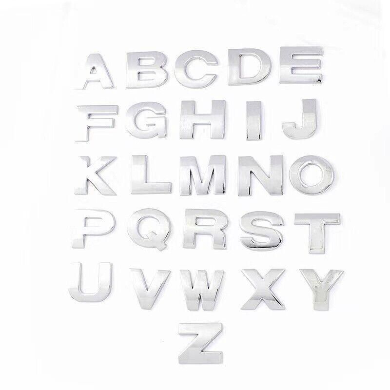 A-Z Alphabet Letters Car Sticker Self Adhesive Auto Badge Emblem 3D Chrome Good - Number 3