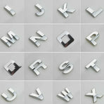 A-Z Alphabet Letters Car Sticker Self Adhesive Auto Badge Emblem 3D Chrome Good - Number 3