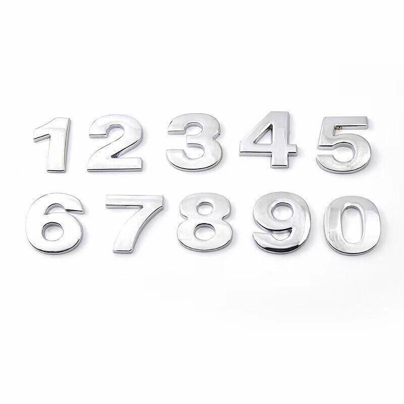 A-Z Alphabet Letters Car Sticker Self Adhesive Auto Badge Emblem 3D Chrome Good - Number 3