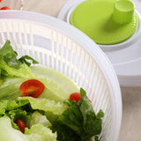 Large Salad Spinner 3L Vegetable Washer Dryer Bowl for Lettuce Spinach Broccoli - Side View