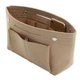 Travel Organiser Handbag Felt Bag Tote Insert Liner Purse Pouch Women 25*16*9Cm - Light Grey - Extra Image