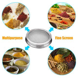 Seed Sprouting Lids Tools Strainer Screen Kits For Wide Mouth Mason Canning Jar - 1SET - Side View