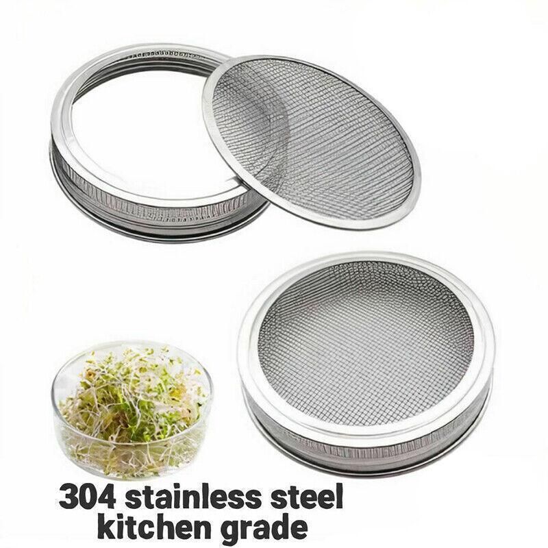 Seed Sprouting Lids Tools Strainer Screen Kits For Wide Mouth Mason Canning Jar