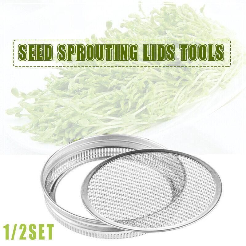 Seed Sprouting Lids Tools Strainer Screen Kits For Wide Mouth Mason Canning Jar