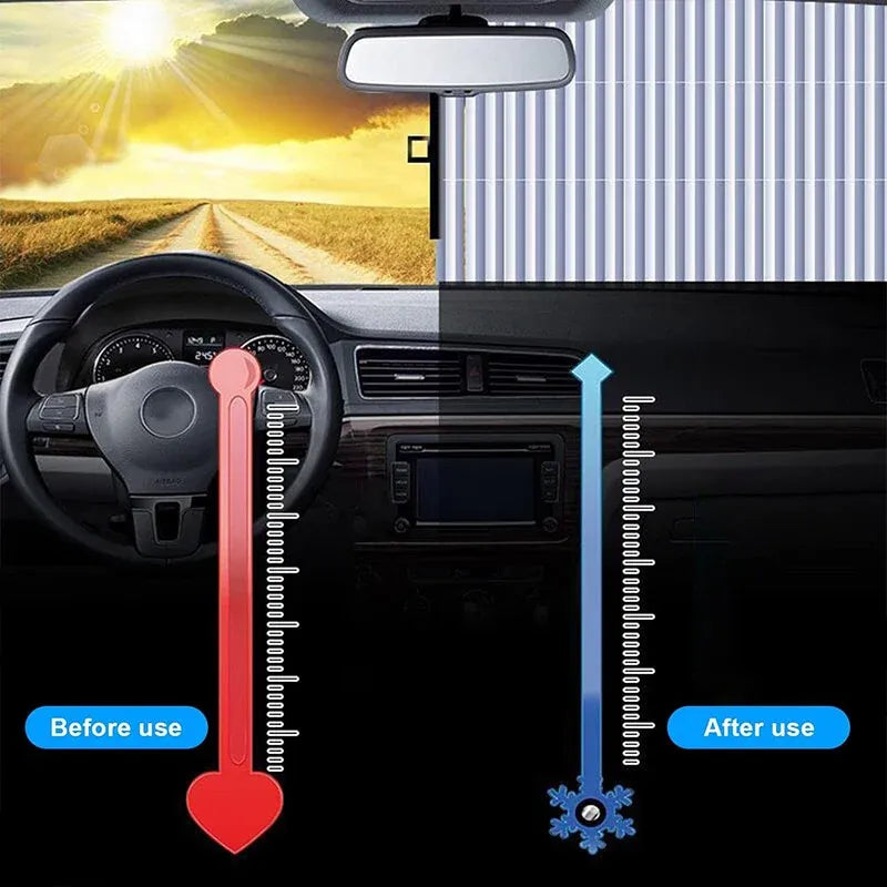 Retractable Folding Sunshade Car Curtain Blackout Window Shade Vehicle Sun Block
