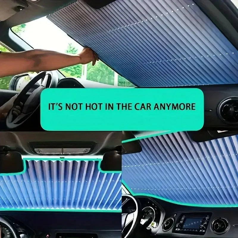 Retractable Folding Sunshade Car Curtain Blackout Window Shade Vehicle Sun Block