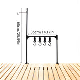 Outdoor Camping Hanging Rack Desktop Shelf Table Side Storage Camping Organizer - Side View