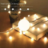 Bulb Ball Fairy String Strips Lights Home Garden Lamp Halloween Xmas Party - 3M Battery (not included) - Side View