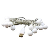 Bulb Ball Fairy String Strips Lights Home Garden Lamp Halloween Xmas Party - 3M Battery (not included) - Rear View