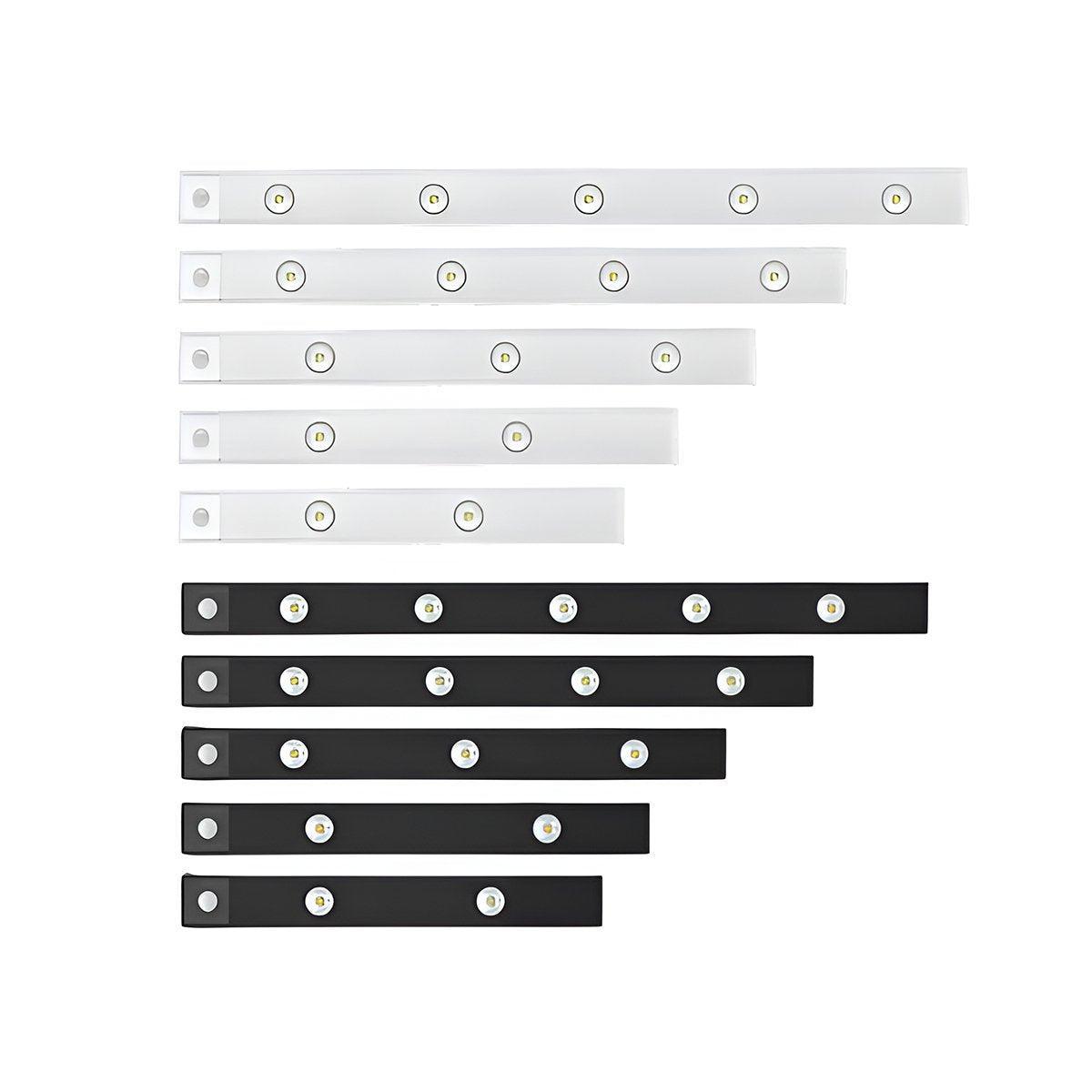 Ultra-Thin Intelligent LED Motion-Sensing Light Bar Rechargeable Strip Lamp - Remote Control Model - White 30cm