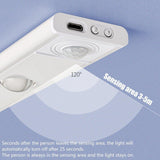 Ultra-Thin Intelligent LED Motion-Sensing Light Bar Rechargeable Strip Lamp - Ordinary Model - White 50cm - Top-Down View