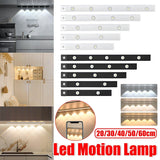 Ultra-Thin Intelligent LED Motion-Sensing Light Bar Rechargeable Strip Lamp - Remote Control Model - White 50cm
