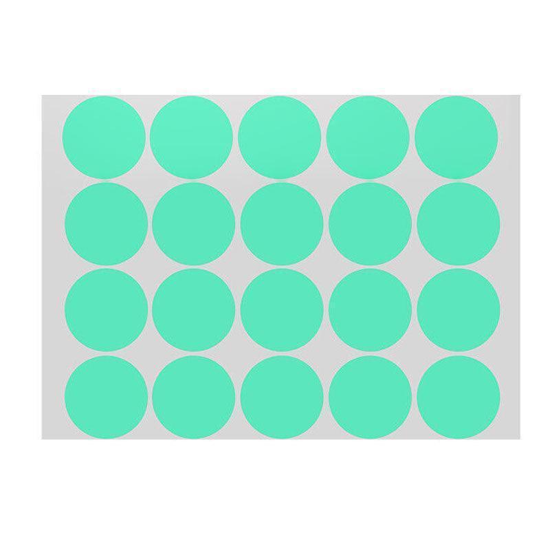 Green Assorted Sizes Colour Sticker Dots Adhesive Round Labels Circular Spot Scrapbook - 13mm*132 Dots