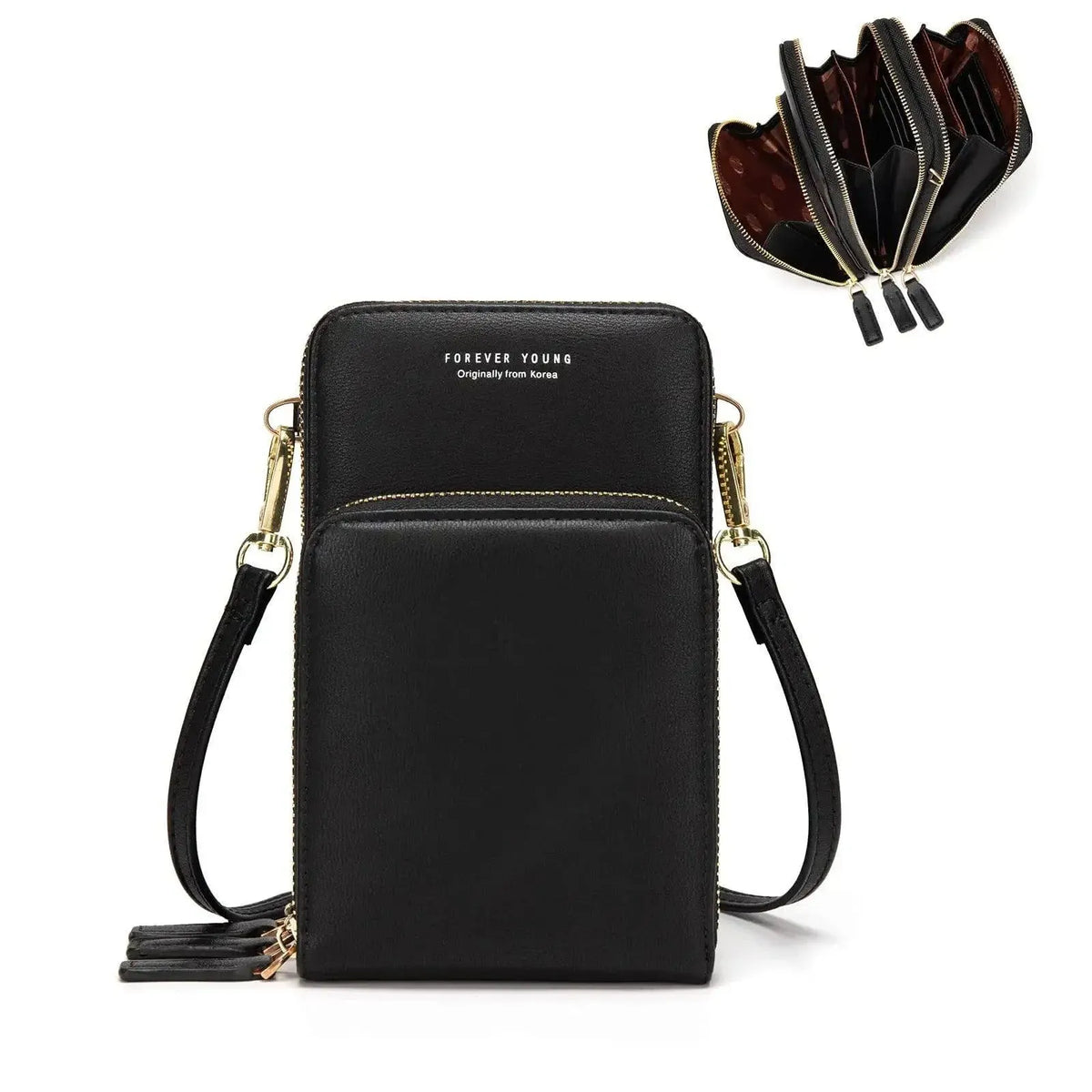 Women Crossbody Phone Purse Touch Screen Bag Rfid Blocking Wallet Shoulder Strap - Light Purple