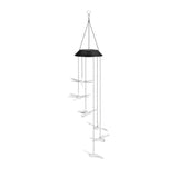 Wind Chimes Solar Powered Led Lights Changing Hanging Garden Yard Outdoor Decor - Hummingbird - Close-Up Angle