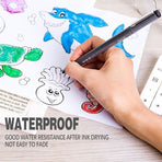 6 Pcs Set 6 Sizes Micro Pen Fineliner Ink Pens Waterproof Fine Point Line Black