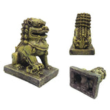Resin Guardian Lion Statue Ornament Aquarium Decor Fish Tank Desktop Display - Top-Down View