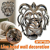 Lion Head Wall Decor Resin Wall Hanging Sculpture Home Living Room